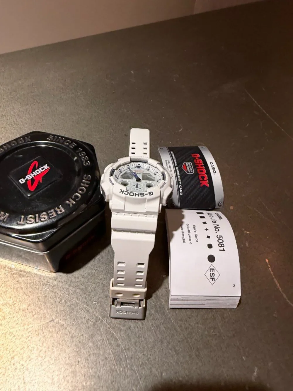 Casio G-Shock White Sport Watch Module No. 5081